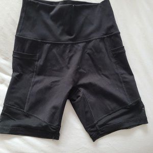 Aerie Move Mesh High Waisted Black Bike Short